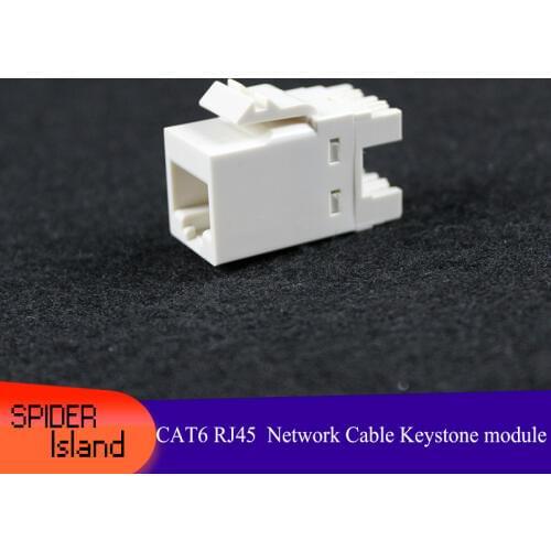 New Arrival High quality Rj45 Cat6 Network Module CAT6 Keystone Jack RJ 45 Network Cable Module Connector Adapter