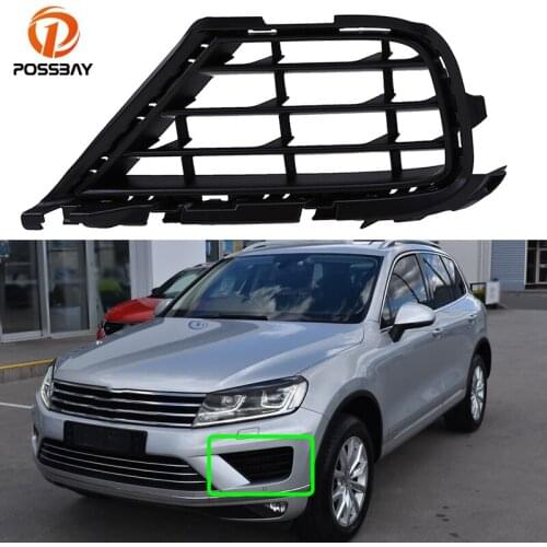 Car Front Bumper Grill Cover Black Left/Right Grille for Volkswagen VW Touareg Typ 7P Facelift 2015 2016 2017 Exterior Parts