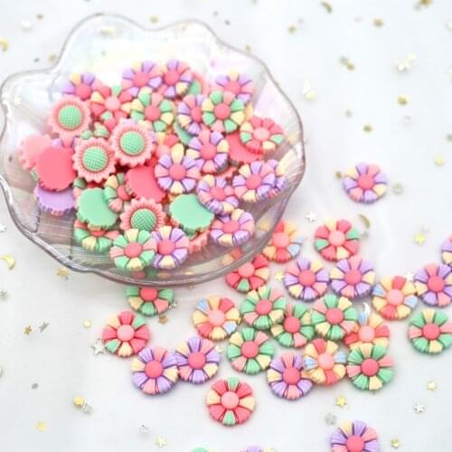 Colorful Sunflower Refrigerator Patch Flat Bottom Acrylic Child Gift Wedding Decoration DIY Handmade Clothing Props Accessories