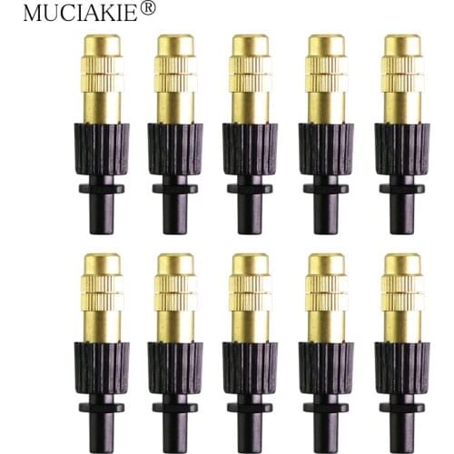 MUCIAKIE 30/50/100/200/300PCS Adjustable Brass Misting Nozzle with 6mm - OD Connector Gardening Sprinklers Watering Spray Nozzle