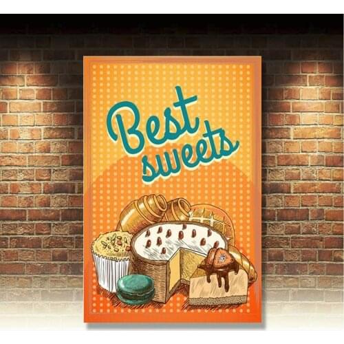 Retro Metal Tin Signs Happy Birthday Vintage Plate Bakery Art Wall Decor Poster