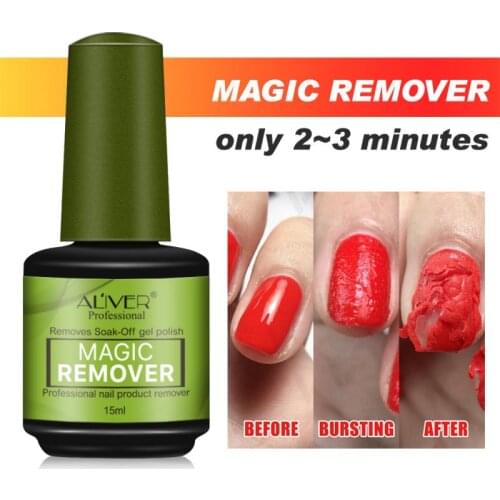 2 Minutes Burst Nail Polish Gel Remover Fake Nail Degreaser Semi-permanent Varnish Nails Cleaner Nail Stickers For Manicure 15ML