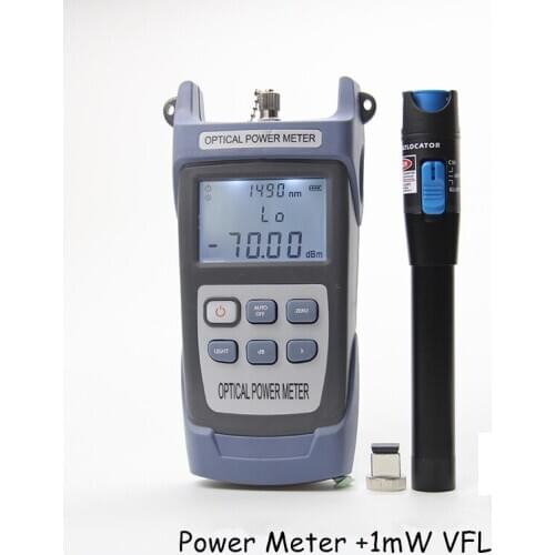 2 in 1 VFL 1mW 5km visual fault locator + Optical Power Meter -70dBm 850/980/1300/1490/1550/1625nm