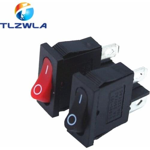 1pcs Power Switch KCD1 Ship type switch 2Pin 6A250V Instrument small switch 9.5*21MM Reset Switch Momentary push button switch