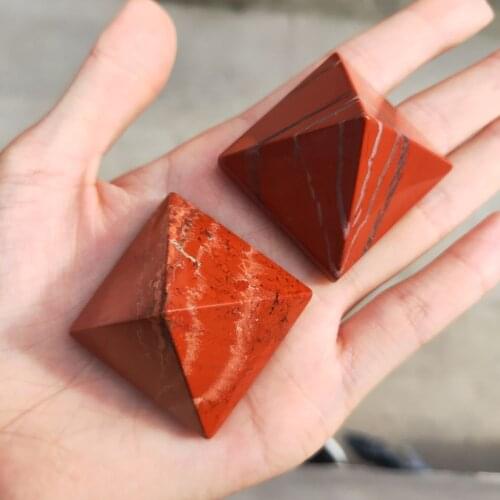 1PC Natural red jasper stone quartz crystal pyramid healing reiki Home DIY Decoration Gem Gift