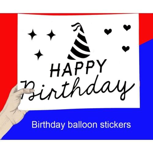 1 Pcs Gold Silver Black Red Fashion Balloon Sticker Wedding Baby Shower Birthday Party Decor DIY Name Birthday Party Decoration