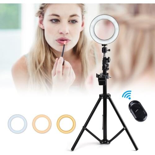 16cm 26cm 10 inch Ring Lamp Dimmable Photography Studio Lighting Kit 1.6m Tripod Stand Broadcast Ring Light for Youtube Vlog