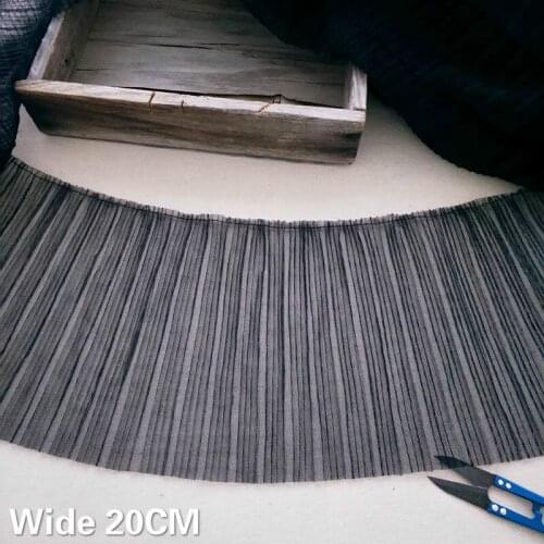 20CM Wide Soft Tulle Lace Fabirc Folding Mesh Fringe Ribbon Embroidery Blouse Sweater Skirt Hem Sewing Decorative Accessories