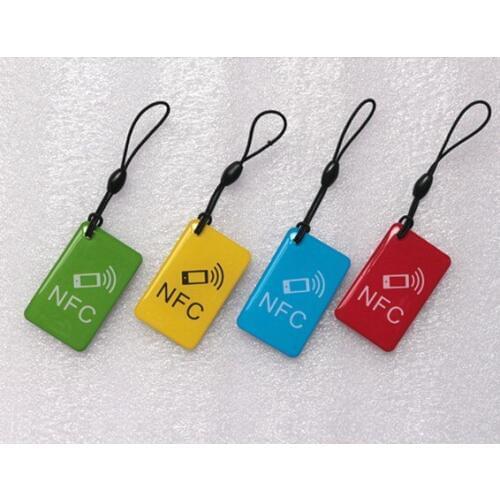 42 * 26mm 13.56MHz 216 NFC tags Crystal Epoxy card phone pendant