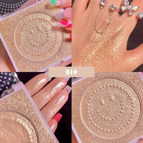 5-color Highlighter Powder Face Brightening Natural Three-dimensional Contouring Glitter Lasting Highlight Shadow Makeup