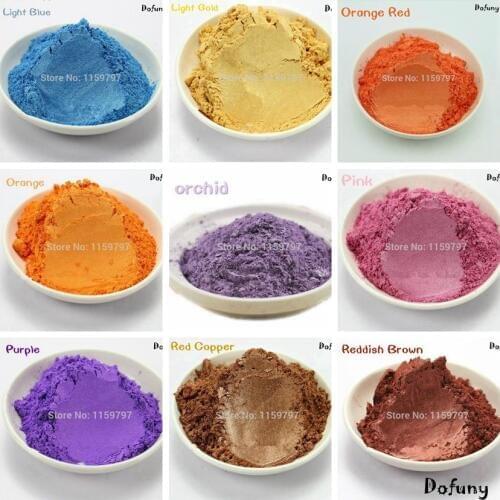 500g/bag 17 colors make up Multicolour Pearl Powder Mica powder Pigment Glitter Pearlescent Powder For DIY Eyeshadow