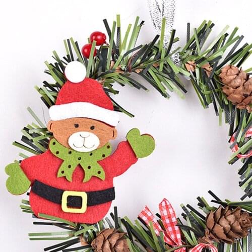6 types Christmas wreath DIY Christmas decorations with Santas baubles Christmas wreath door New Year Navidad decoration