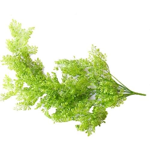 9-prong Simulation Spray Color Green Tropical Plant Rattan Wall Hanging Decoration Materials Plastic QQ Grass Water Plants