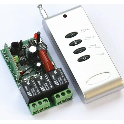 AC 110V 220V 3CH wireless remote control switch, access control lamp pump, motor forward and reverse controller
