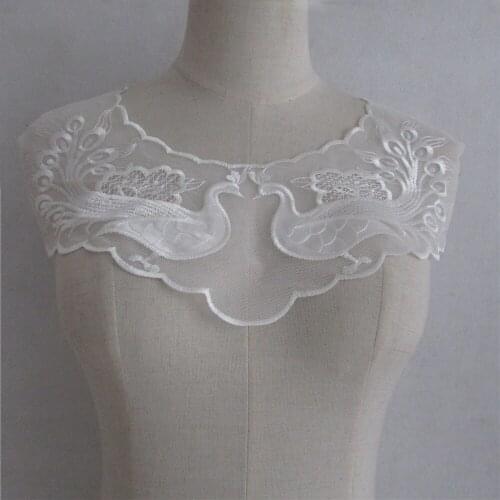 Embroidered lace and ornaments for sewing Laces collar Organza DIY Lace fabric Craft Wedding Dresses Accessories Scrapbooking