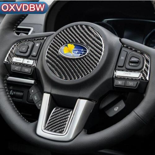 For Subaru Forester SJ accessories steering wheel decorate carbon fiber automotive interior trim stickers 2014 2017 2013