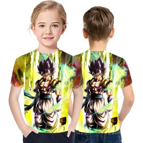 DBS Broly Guko 3D Printed Summer European And American Large Boys And Girls T-Shirt Loose Harajuku Childrens Sweatshirt