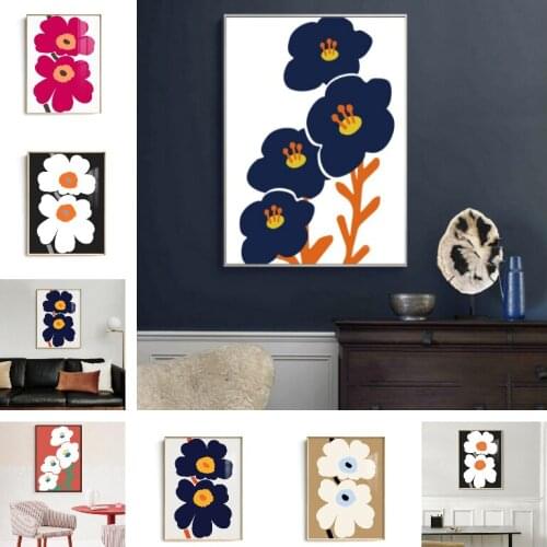 Flower Nordic Poster Wall Art Pictures for Living Room Canvas Prints Home Decor Modern Paintings Posters Colorful Plant Pictures