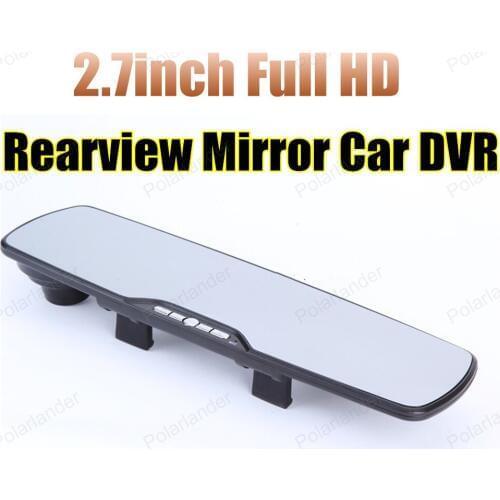 New High quality 2.7 inch Full Rear view Mirror Car DVR Support Motion Detection/Night Vision/cycle Recording