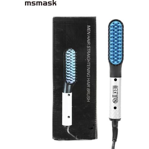 NEW Beard Straightener Multifunctional Hair Comb Brush Electric Quick Heating Hair Straightening Iron Hair Styling Comb For Men