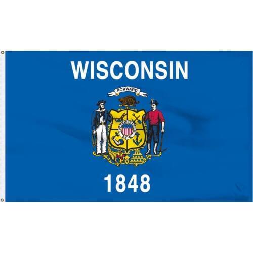 90*150cm us usa state 1848 wisconsin flag For Decoration