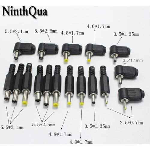 5pcs 5.5x2.5 5.5x2.1 4.8x1.7 4.0x1.7 3.5x1.35 3.5x1.1 2.5x0.7 mm DC Power Plug Connector for Control lamp toy LED