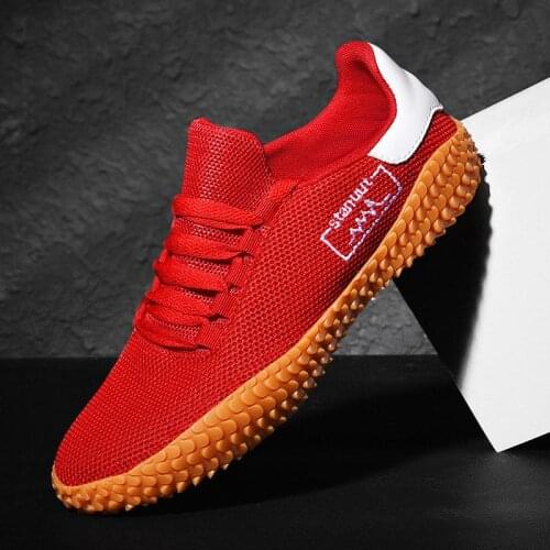 Plus Size Outdoor Non-slip Mens Shoes Sport Men Sneakers 2020 Mens Sports Shoes Running Men Red Trainers Sneackers Gym GMA-0960