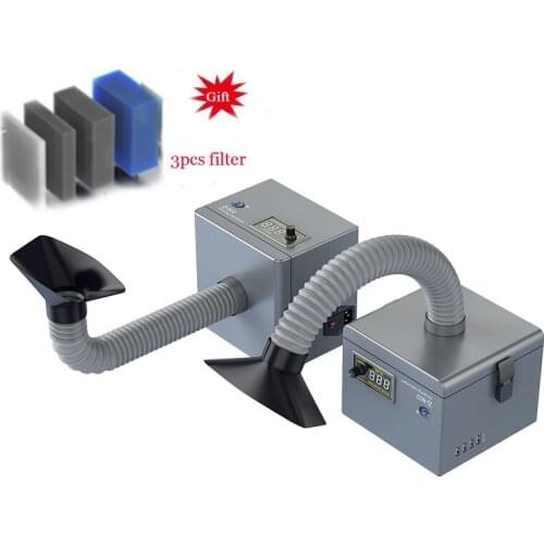 Adjustable Efficient Purification Smoking Instrument 4000rpm Strong Wind Soldering Cleaner Fume Extractor Air Cleaner PCB Repair
