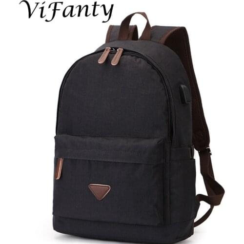 Lightweight Waterproof School Backpack With USB Charging Port Anti-theft Travel Daypack College Student Rucksack