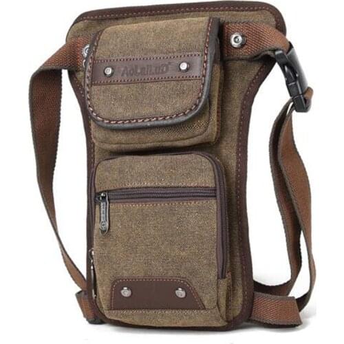 New Male Bags Waist Hip Drop Leg Motorcycle Bags High Quality Military Shoulder Pouch Travel Men Canvas/Nylon Fanny Pack Thigh