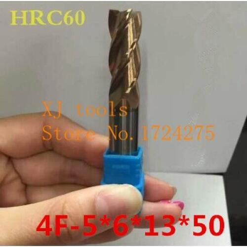 Superior quality 4F-5.0*6*13*50 HRC60 Solid Carbide End Mill CNC Milling Cutter Tool Bits For Steel Milling Free Delivery