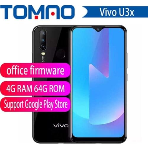 Vivo U3x Celular Mobile Phone Snapdragon665 Android Octa Core 5000mAh Quick Charge Dual SIM 6.53" 3 Camera Telephone