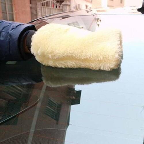 Car Microfiber Plush Mitt Car Wash Glove Mitten Washing Cleaning Brush Tools Auto Detailing Brushes Sponge Car Washing Tool
