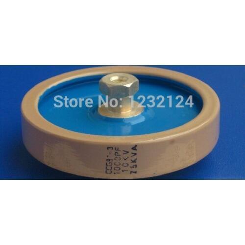 CCG81-3 1000P 1000PF 10KV 75KVA high-voltage high-power high-frequency ceramic capacitors frequency machine parts
