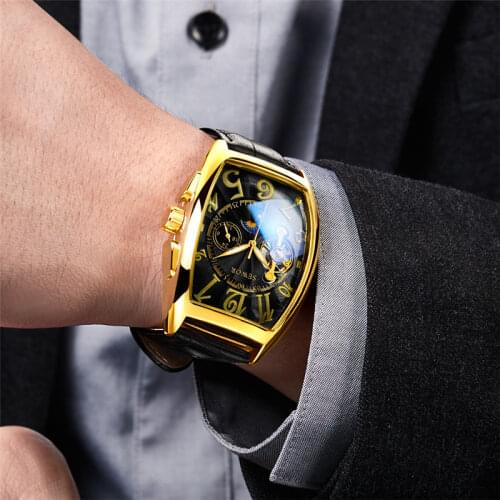 Mens Watch Automatic Mechanical Tourbillon Sports Mens Watch Top Brand Luxury Gold Classic Mens Watch Relogio Masculino