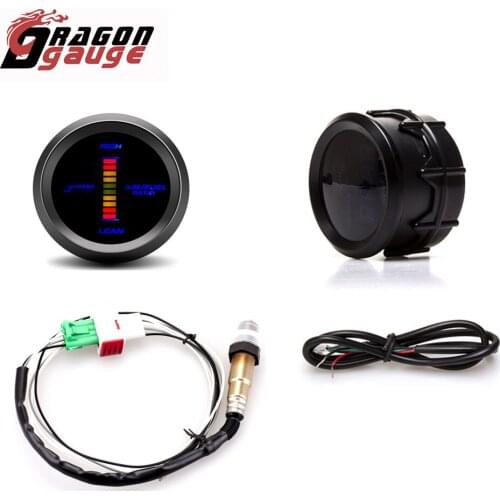 DRAGON GAUGE 52mm Air Fuel Ratio Gauge LED Display Air-Fuel Ratio Range With Narrowband O2 Oxygen Sensor Car Gauge 0258006028
