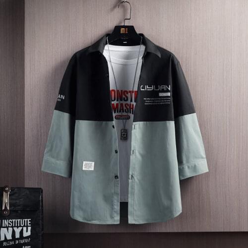 Hawaiian Shirt Mens Short Sleeve Summer New Fashion Korean Fashion Slim Casual Upper Half Sleeve Camisa Masculina Streetwear