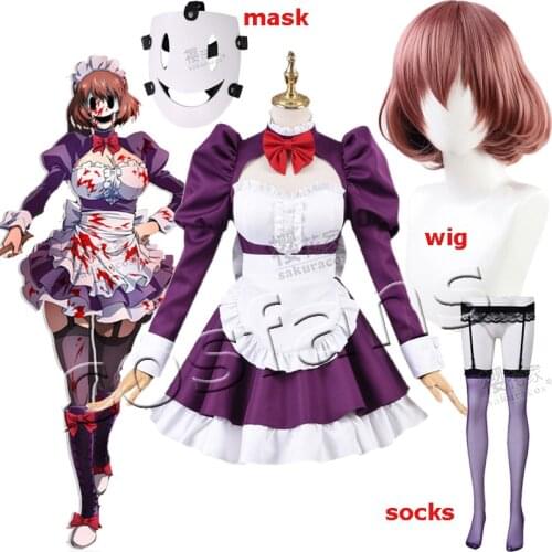 Game Maid-fuku Kamen Cosplay Costume Anime High-Rise Invasion Cosplay Costume Tenkuu Shinpan Women Maid Outfits Halloween Dress