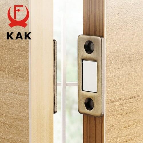 KAK 20pcs Silver Kitchen Cabinet Catches with Nail-free Sticker Hidden Magnetic Door Stop Drawer Closer Sliding Door Hardware