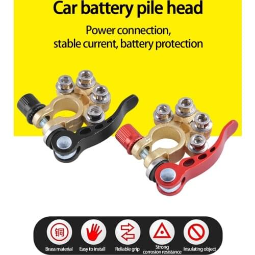 12v 6v 24v 1Pair Car Battery Terminal Connector Battery Wire Cable Clamp Terminal Shut-Off Connectors Car Race UTV Tractor Truck