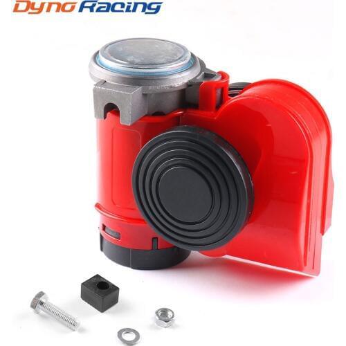 12V 115dB Red Snail Compact Air Horn Air Car Truck Multi-tone & Claxon Horns 450Hz for Cars Vehicles Motorcycle Boat RV