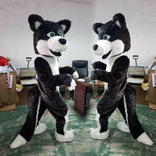 New Happy Carnival Mascot Halloween Cartoon Husky Cosplay Performance Costume Adult Use Birthday Advertising Parade Set