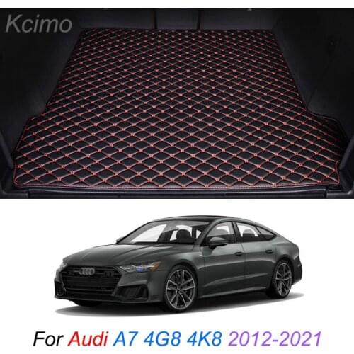 Leather Car Trunk Mat For Audi A7 4G8 4K8 2012-2021 Cargo Liner Trunk Floor Pad Carpet Car Accessories