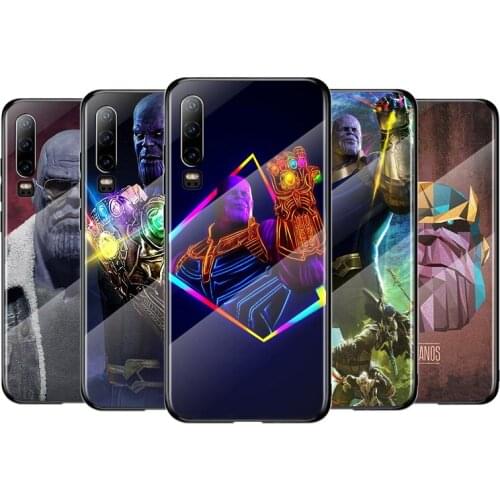 Marvel Thanos Fashion For Huawei P40 P30 P20 P10 Pro Plus Lite 5G 2019 Tempered Glass Cover Shell Luxury Phone Case