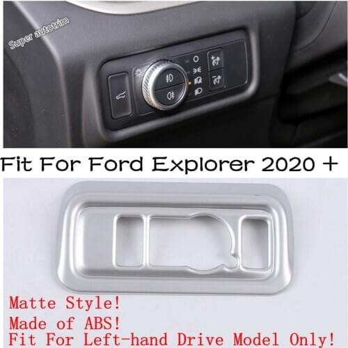 Lapetus Head Light Lamp Switch Button Panel Cover Trim Garnish Bezel Molding Fit For Ford Explorer 2020 2021 Interior Accessory