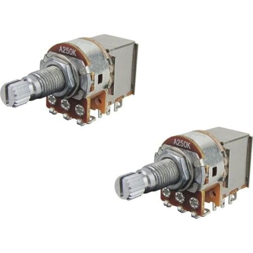 NEW 2pcs Push Pull Potentiometer A250K Long Shaft Potentiometer Pots For Electric Guitar