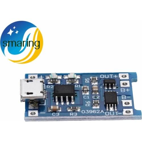 Official smaria Micro USB 5V 1A 18650 Lithium Battery Charger Module Charging Board With Protection diy rc toy kit electroincs