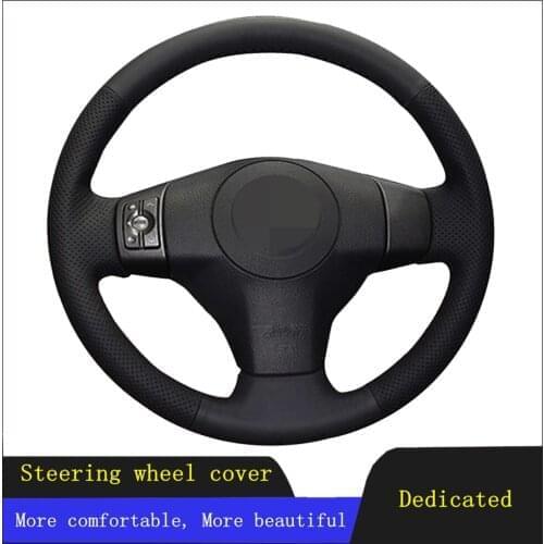 Car Accessories Steering Wheel Cover Black Hand-stitched Artificial Leather For Toyota Yaris Vios RAV4 2006-2009 Scion XB 2008