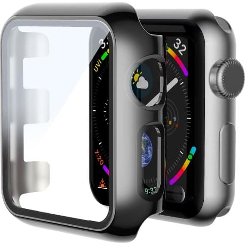 Red Edge Full Screen Color Bumper Cover For Apple Watch 6 5 4 3 2 40MM 44MM Case For iWatch SE 6 5 42MM Protector Apple Watch