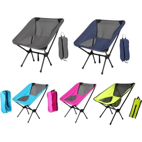 Portable Folding Camping Chair Seat Garden Fishing Beach Chair for Patio Backrest, with Storage Carry Bag